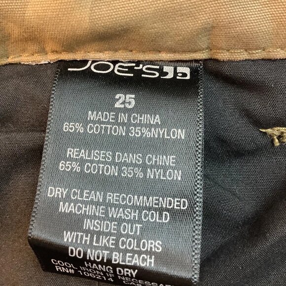 Joes Jeans Womens Skinny Camo Front Zip Pocket Pants Mid Rise Size 25 - Picture 12 of 12